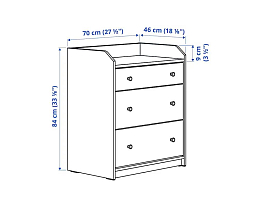 Изображение товара Комод Хауга 13 grey ИКЕА (IKEA) на сайте adeta.ru